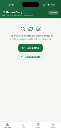 Discover screen